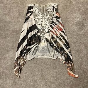 Womens Buckle Daytrip Flyaway Crochet Vest Small.